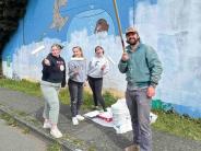 a senior project mural by Port Townsend High School students and led by Nick Mann