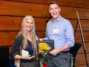 Tracy Grisman and Mayor Faber - photo credit Deja Webster