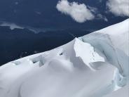 Summertime Ski on Mt. Baker Park Headwall Bergschrund