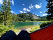 Relaxing at Moose Lake in Grand Valley