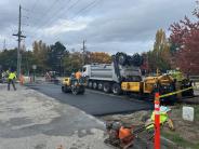 Hot spot pavement repair on Jefferson Street