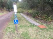 Completed dispersion trench next to Larry Scott Trail