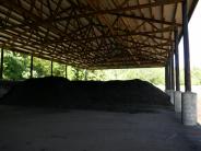 After mixing the piles are built in our composting barn. These aerated static piles is where class A compost is created