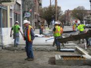 The Crew is seen here pouring sidewalk between Taylor Street and Tyler Street